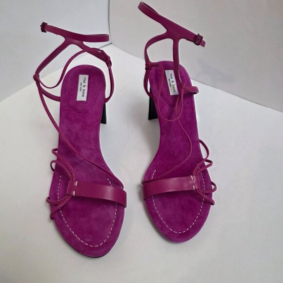 Rag & Bone Vossen Strappy High Heel Sandals in Fuchsia - Picture 6 of 16